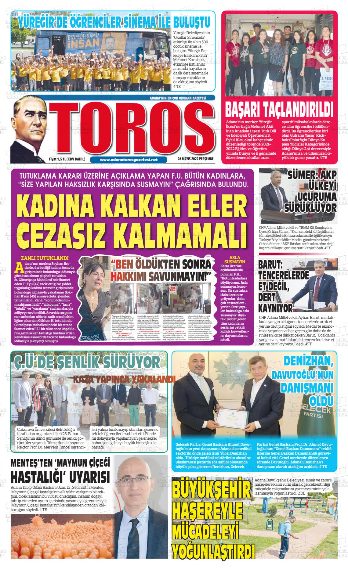 Toros Gazete Manşeti