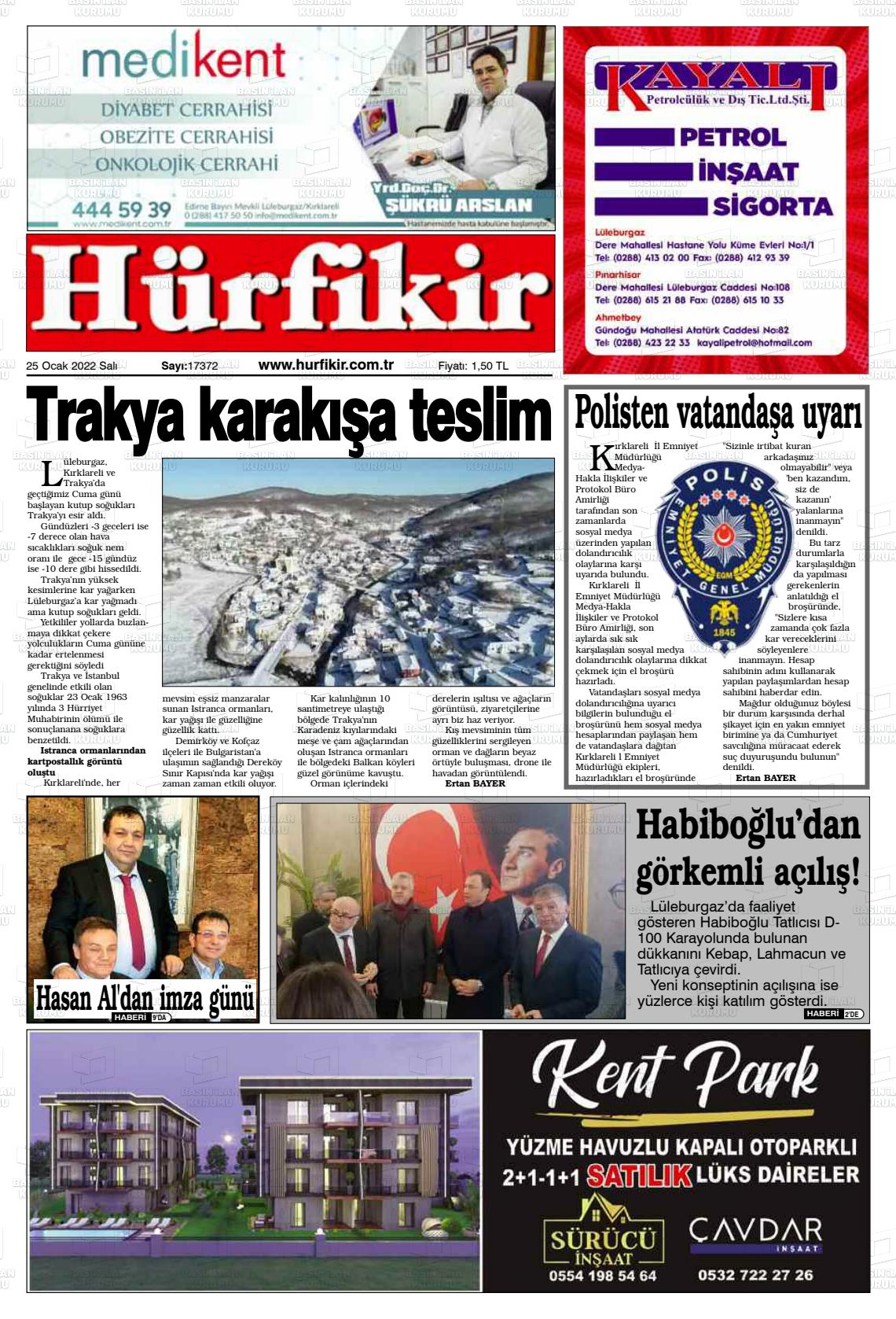 Hürfikir Gazete Manşeti