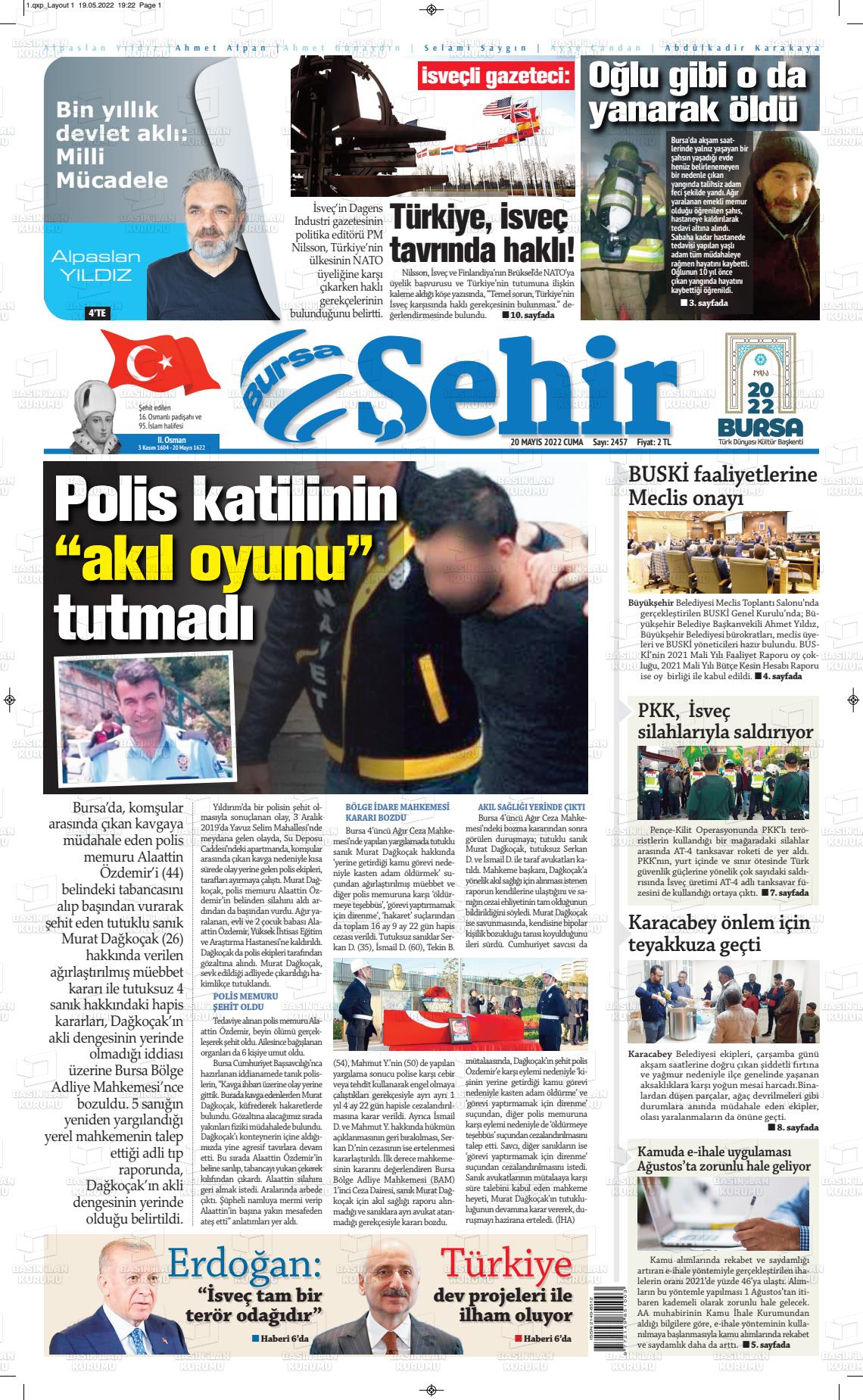 Şehir Medya Gazete Manşeti