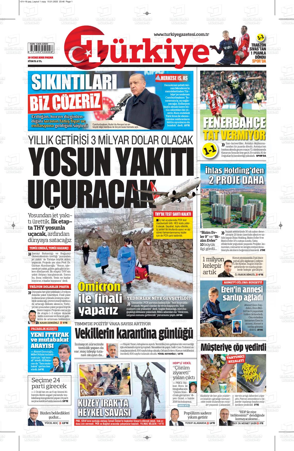 Türkiye Gazete Manşeti