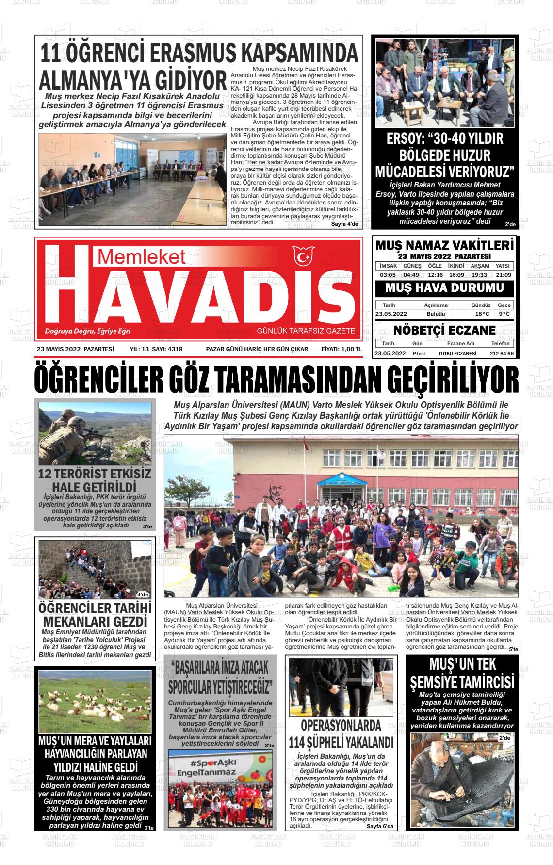 23 Mayıs 2022 30 Nisan Gazete Manşeti