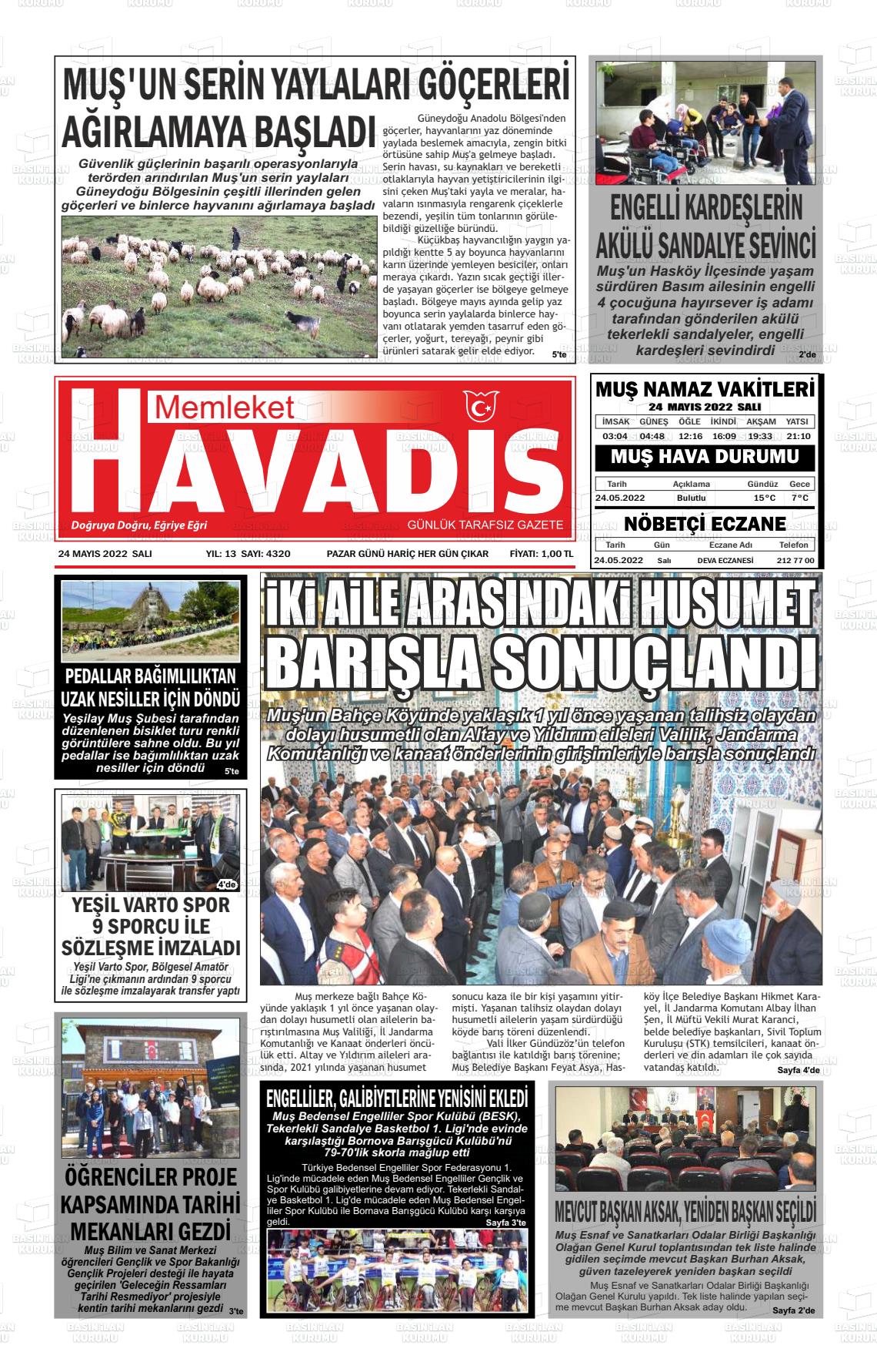 24 Mayıs 2022 30 Nisan Gazete Manşeti