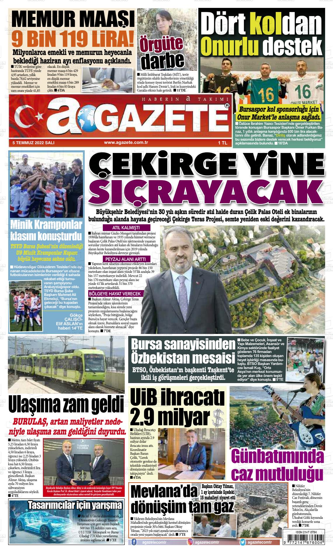 05 Temmuz 2022 a gazete Gazete Manşeti