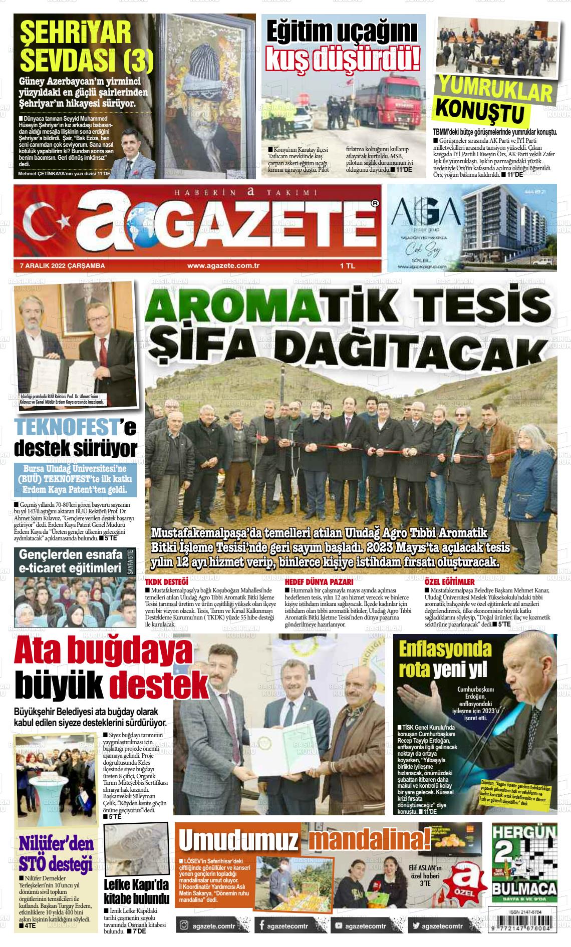 07 Aralık 2022 a gazete Gazete Manşeti