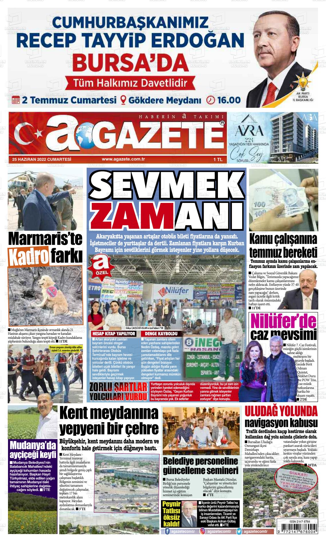 25 Haziran 2022 a gazete Gazete Manşeti