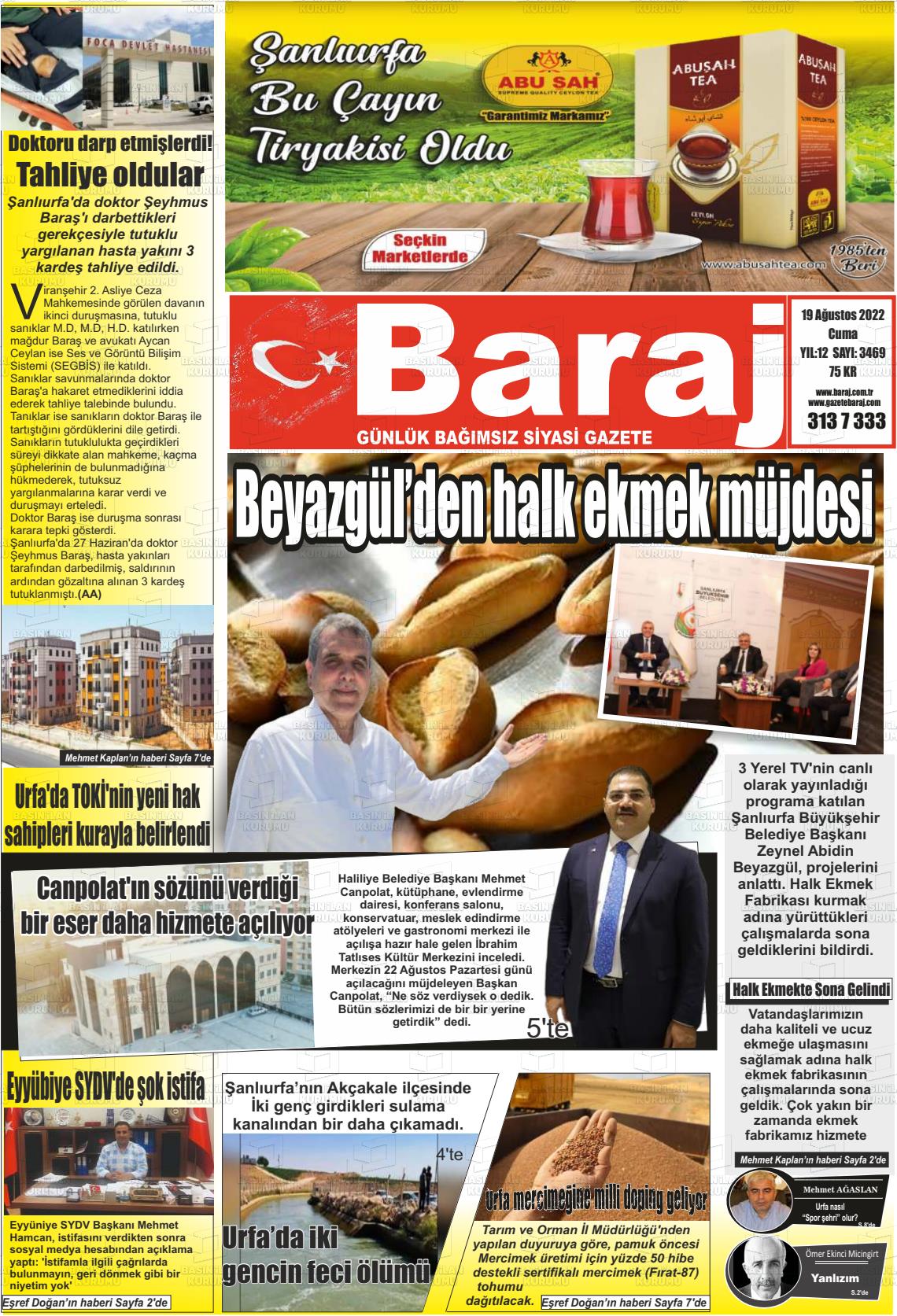 Baraj Gazete Manşeti
