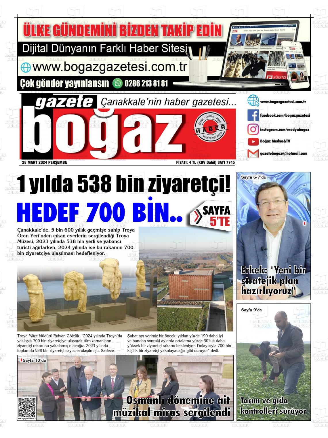28 Mart 2024 Bogaz Gazete Manşeti
