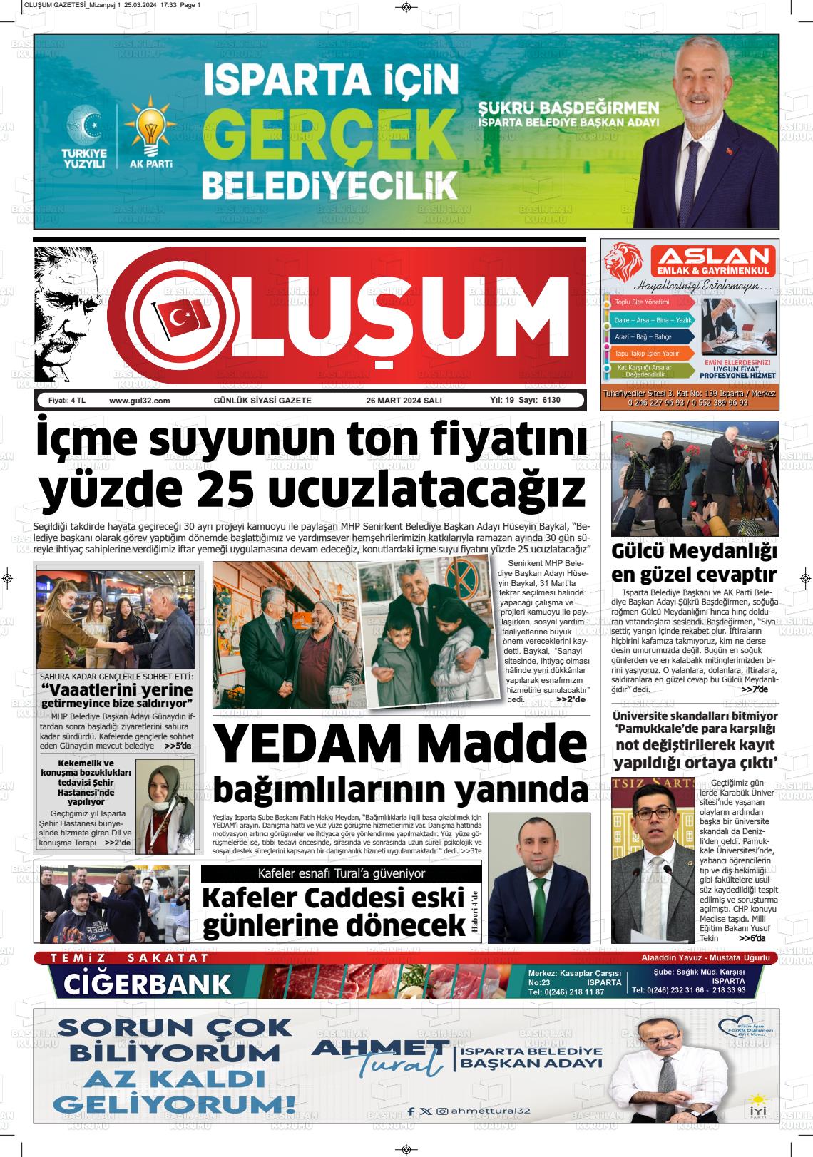 26 Mart 2024 Bomba32 Gazete Manşeti