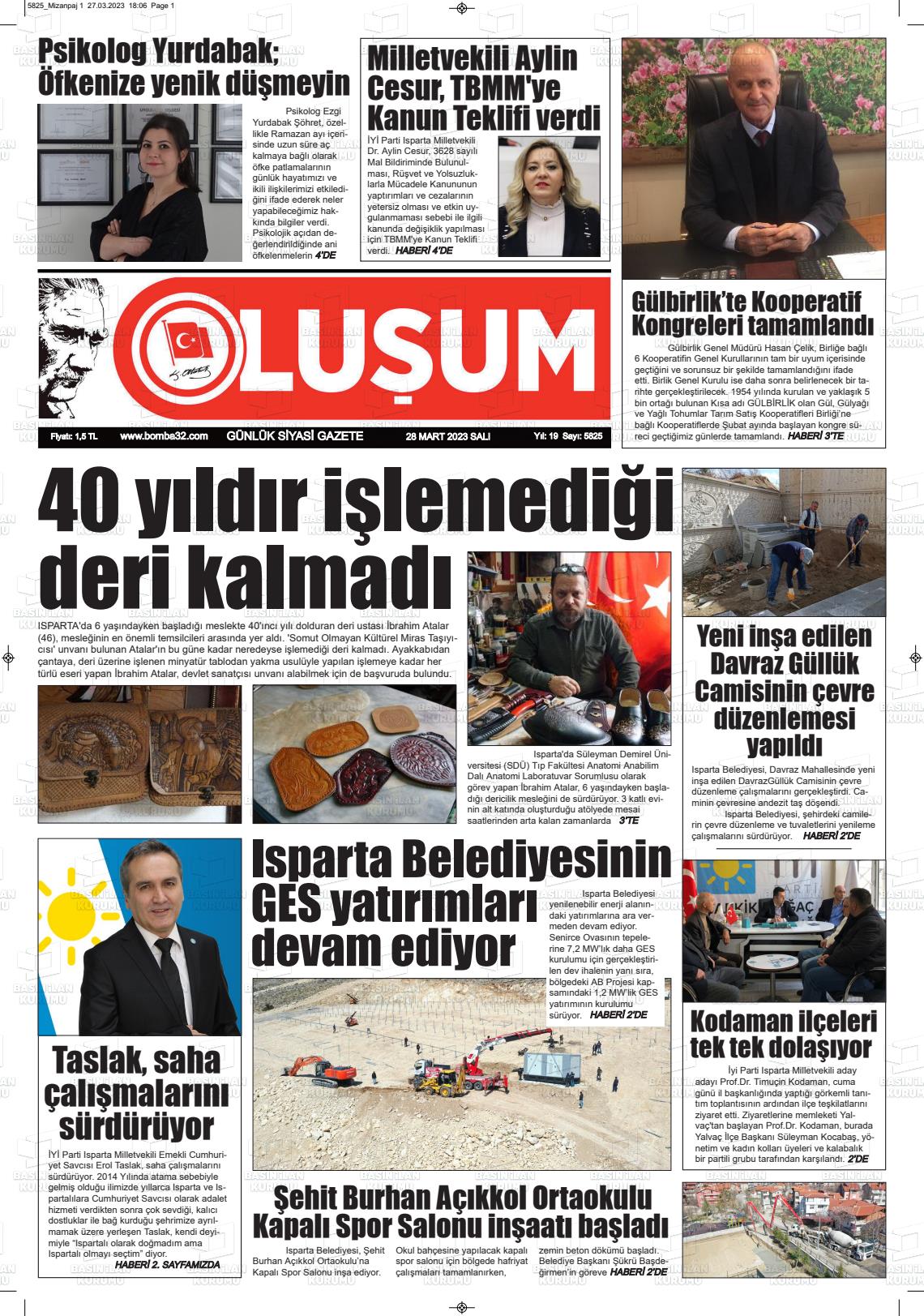 28 Mart 2023 Bomba32 Gazete Manşeti