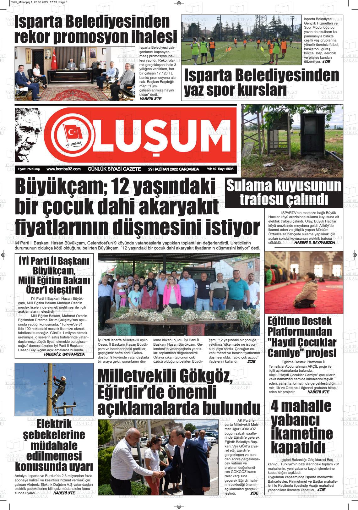 29 Haziran 2022 Bomba32 Gazete Manşeti