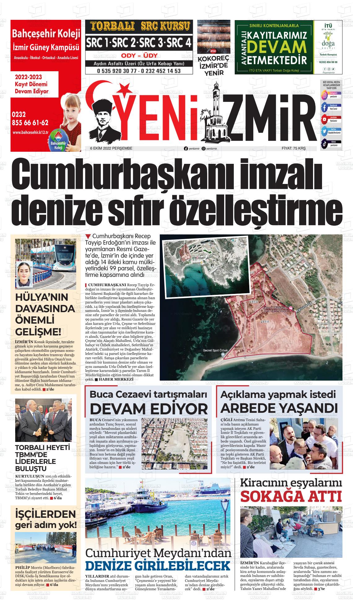 06 Ekim 2022 Büyük Torbalı Gazete Manşeti