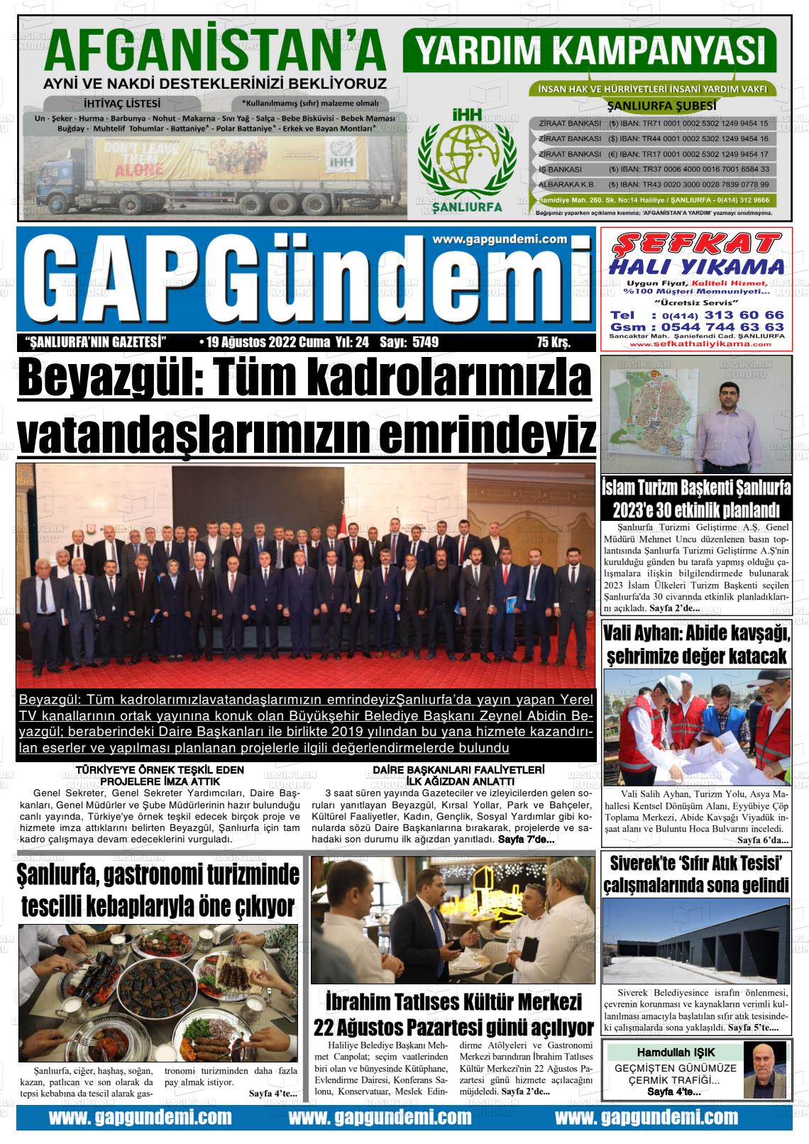 Gap Gündemi Gazete Manşeti