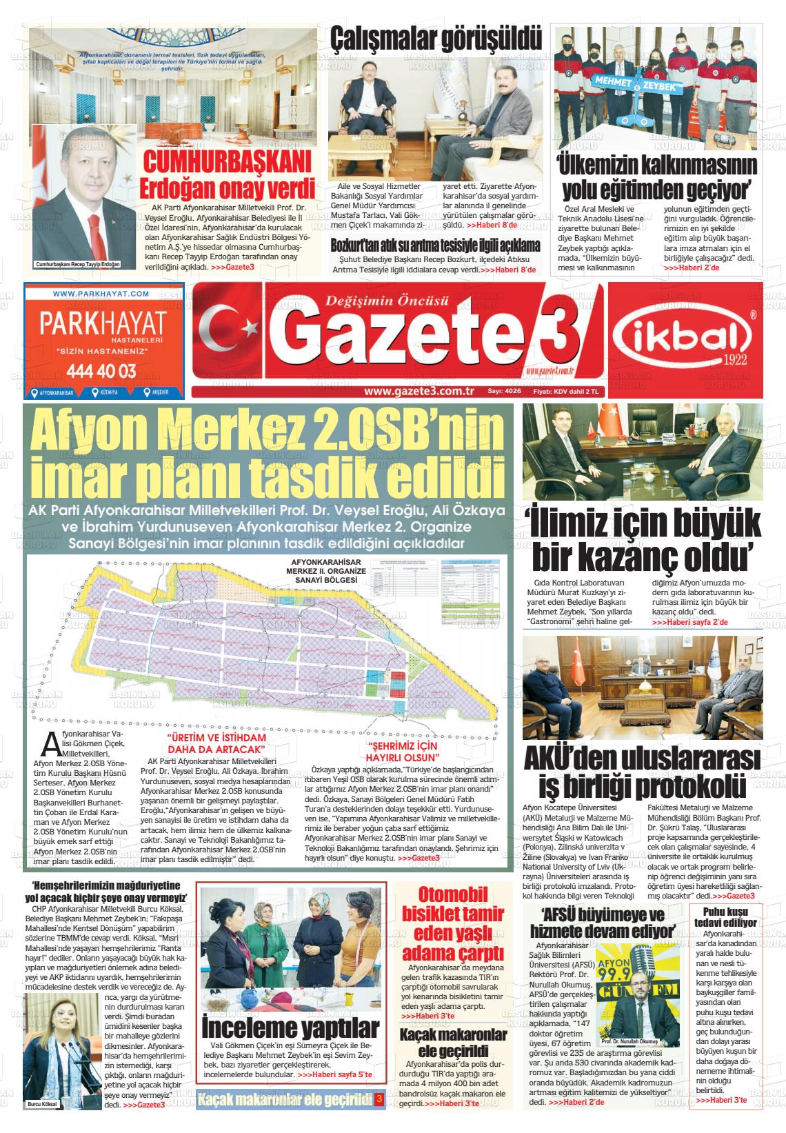 13 Ocak 2022 Gazete 3 Gazete Manşeti