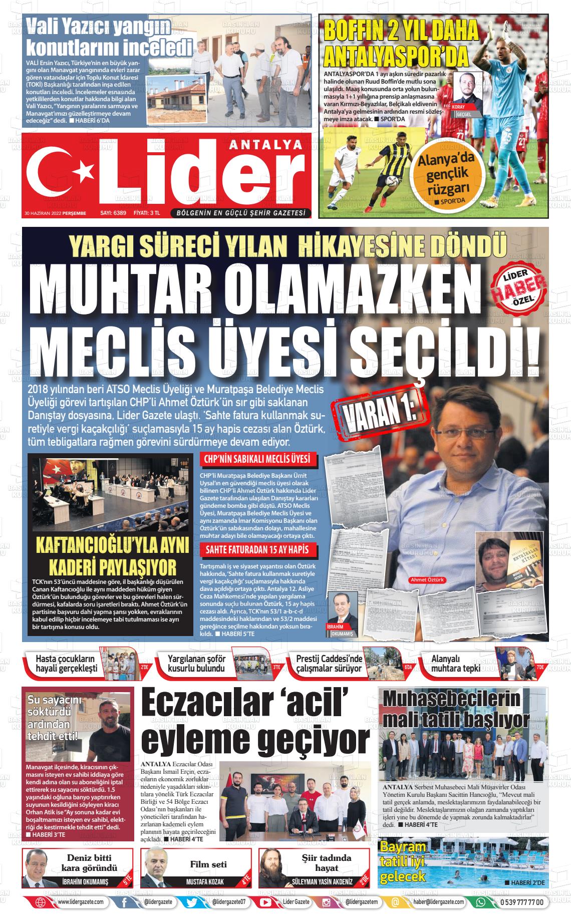 01 Temmuz 2022 Gazete Bir Gazete Manşeti