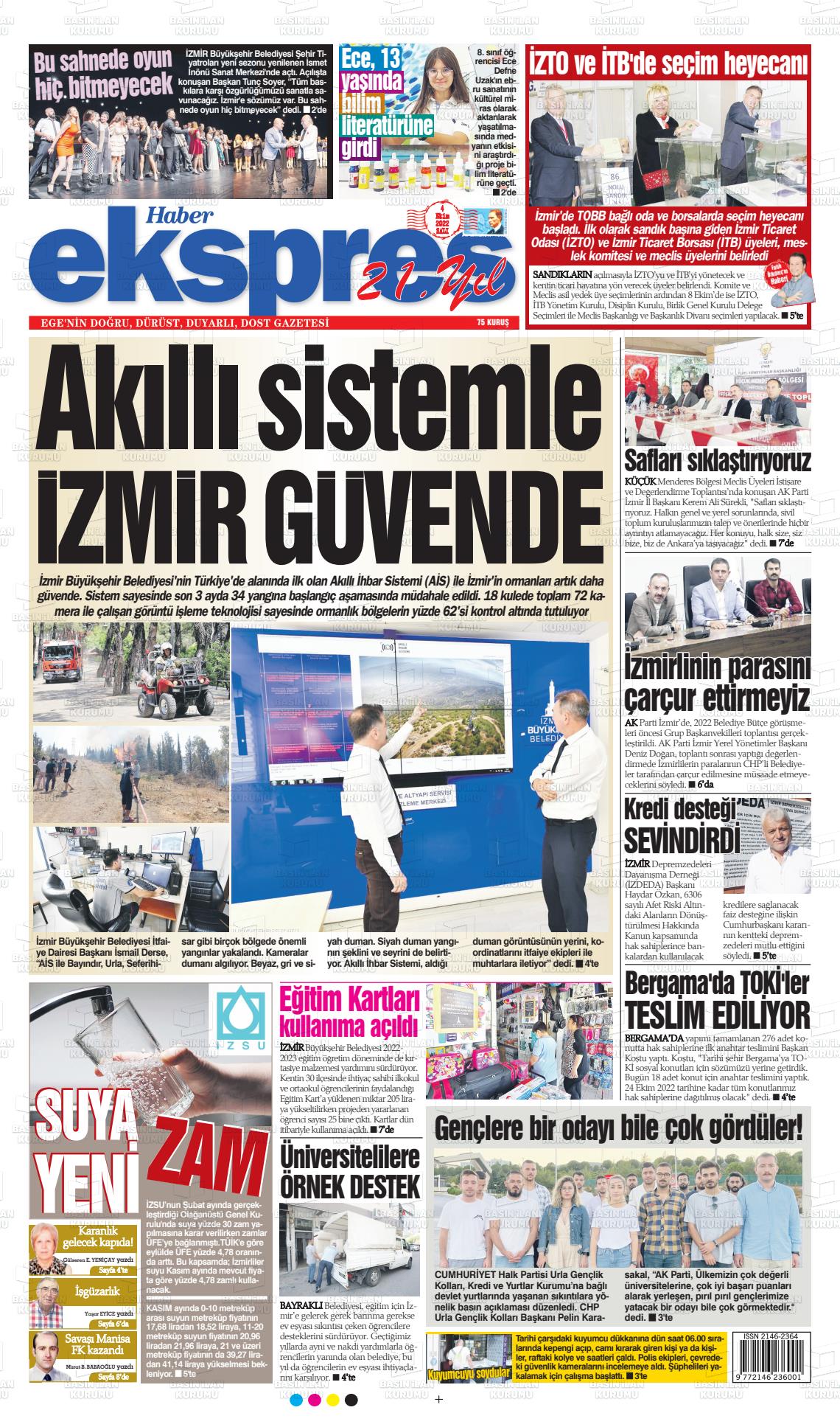 04 Ekim 2022 Haber Ekspres Gazete Manşeti