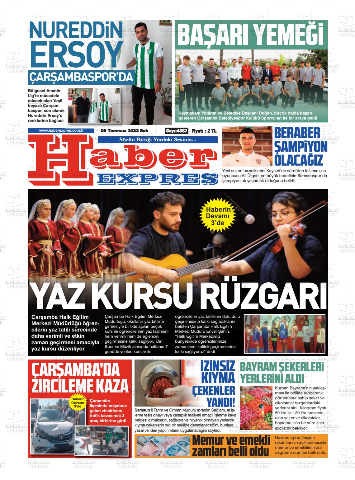 05 Temmuz 2022 Haber Expres Gazete Manşeti