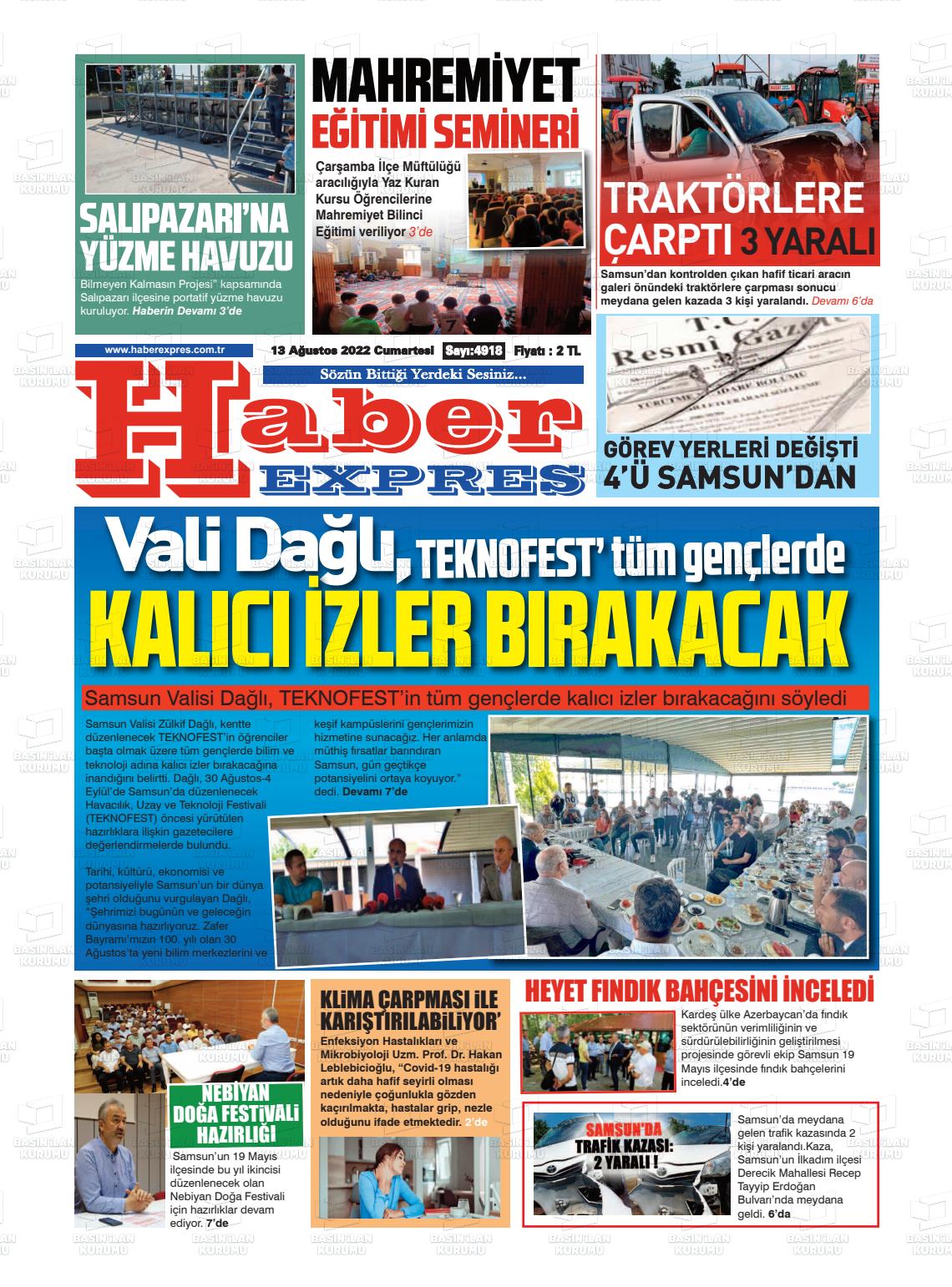 Haber Expres Gazete Manşeti