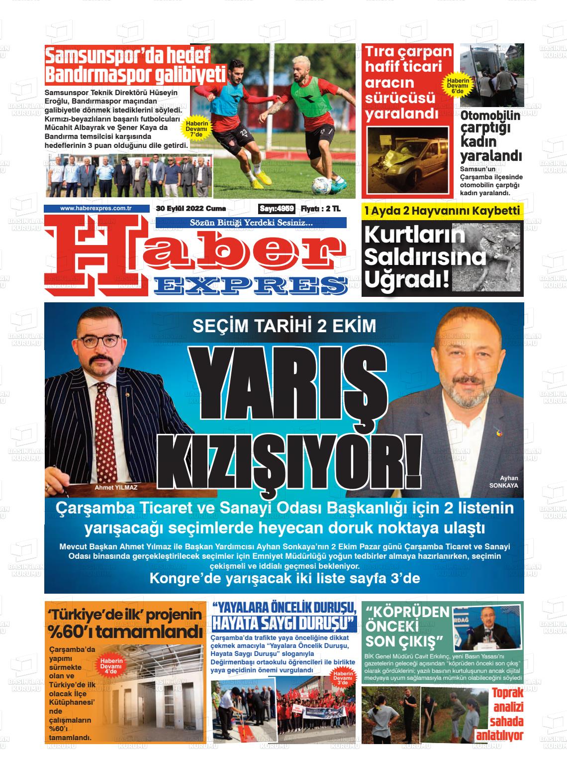 30 Eylül 2022 Haber Expres Gazete Manşeti