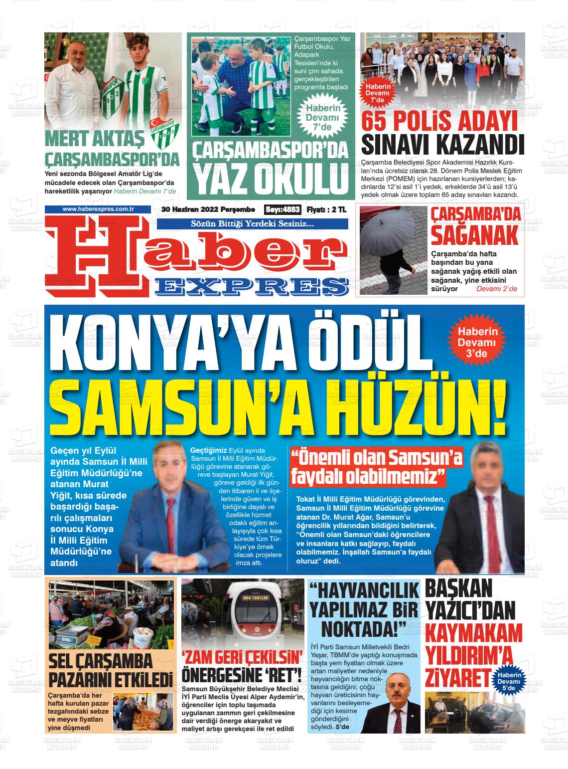 01 Temmuz 2022 Haber Expres Gazete Manşeti