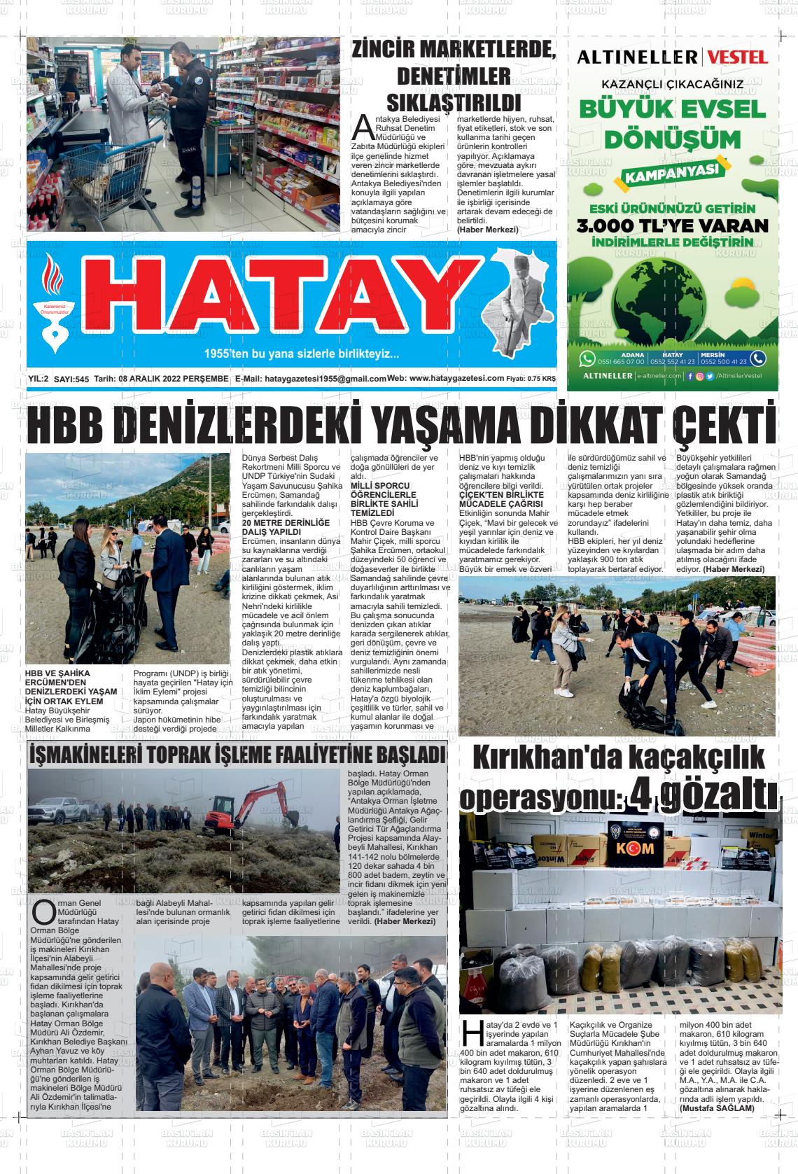 08 Aralık 2022 Zafer Gazete Manşeti