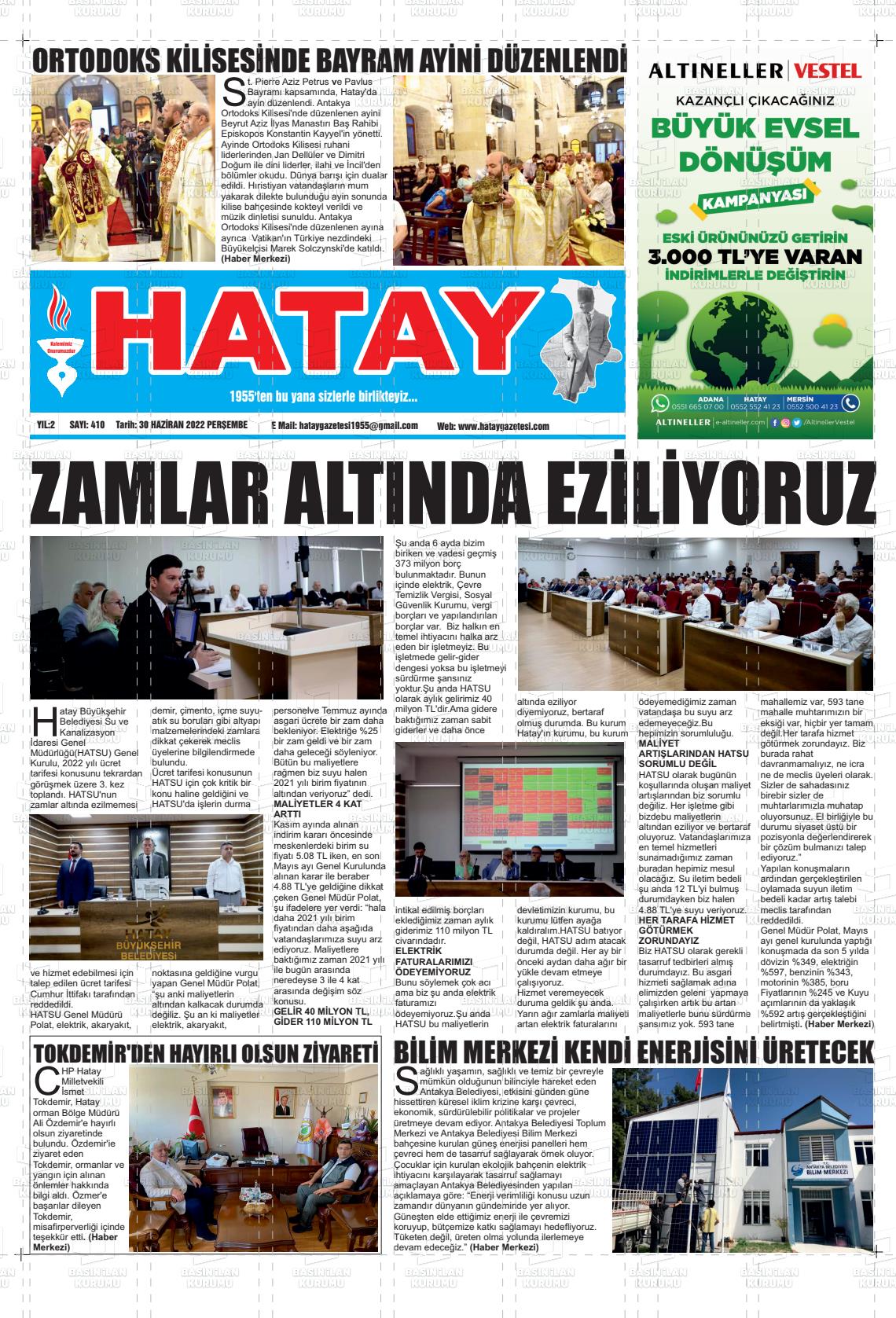 01 Temmuz 2022 Zafer Gazete Manşeti