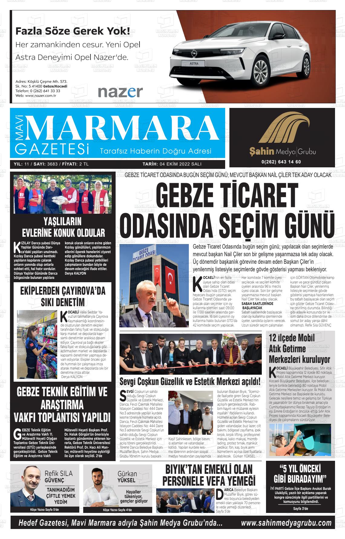 04 Ekim 2022 Hedef Gazete Manşeti