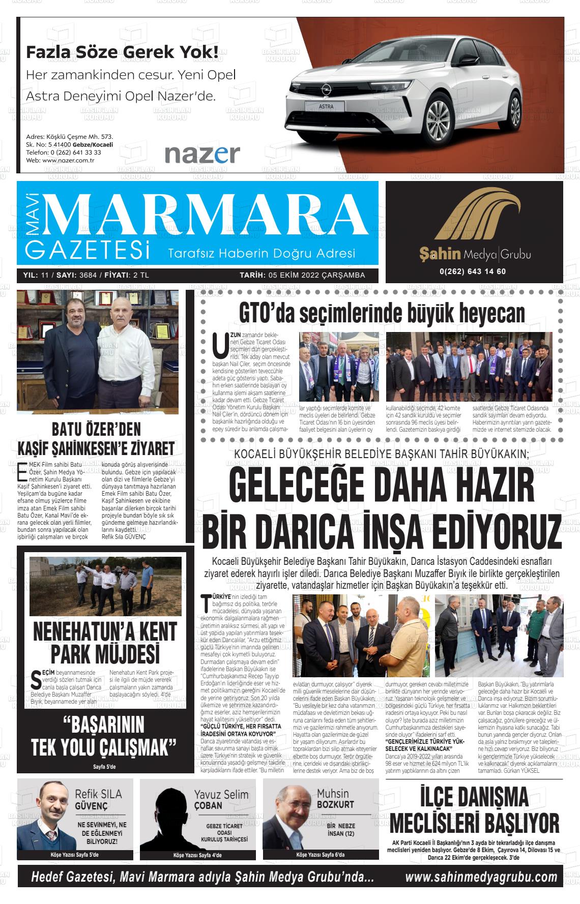 05 Ekim 2022 Hedef Gazete Manşeti