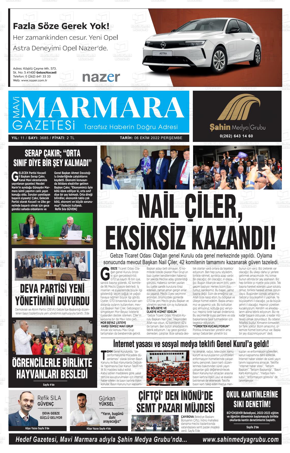 06 Ekim 2022 Hedef Gazete Manşeti