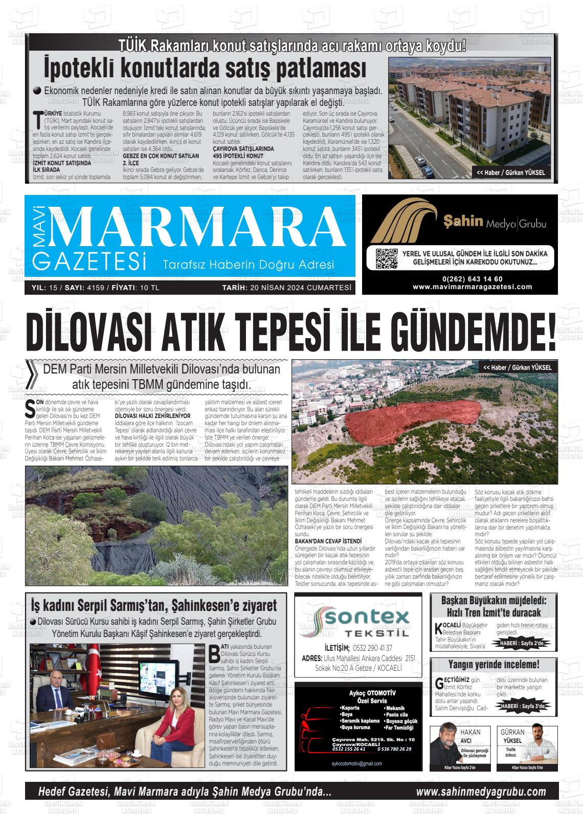 20 Nisan 2024 Hedef Gazete Manşeti