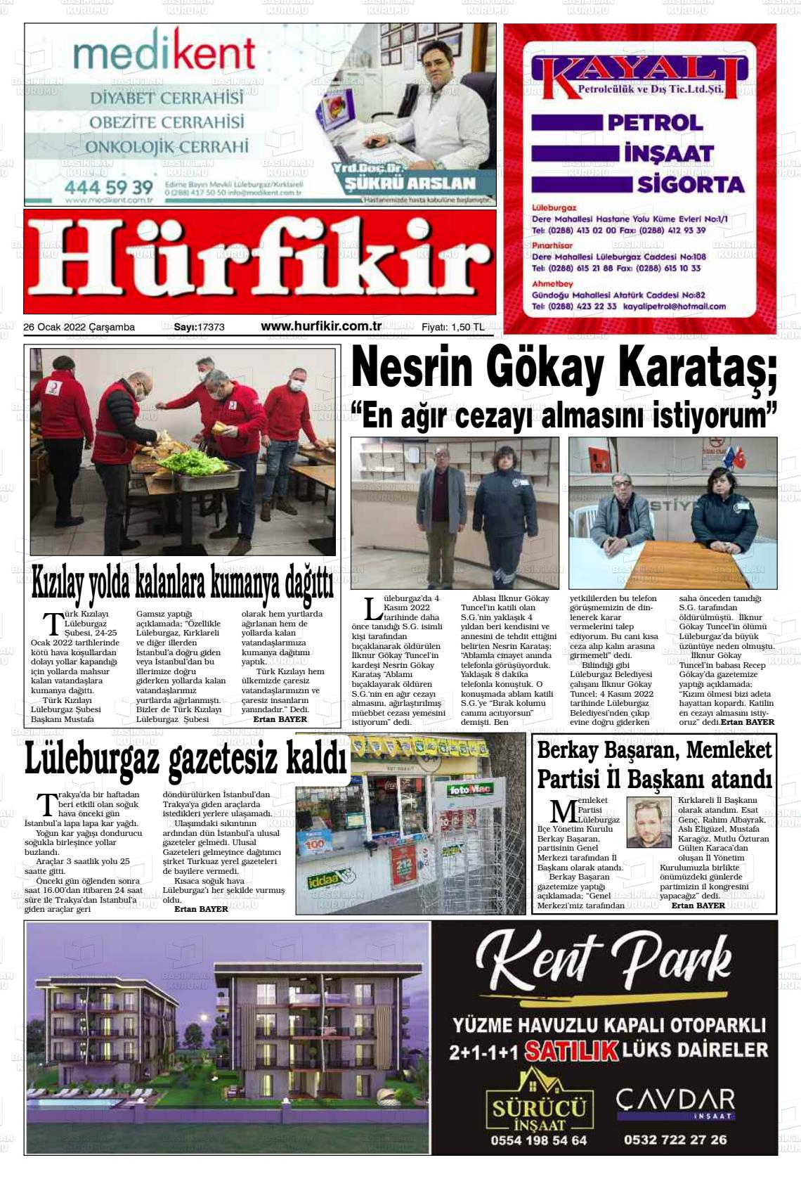 Hürfikir Gazete Manşeti