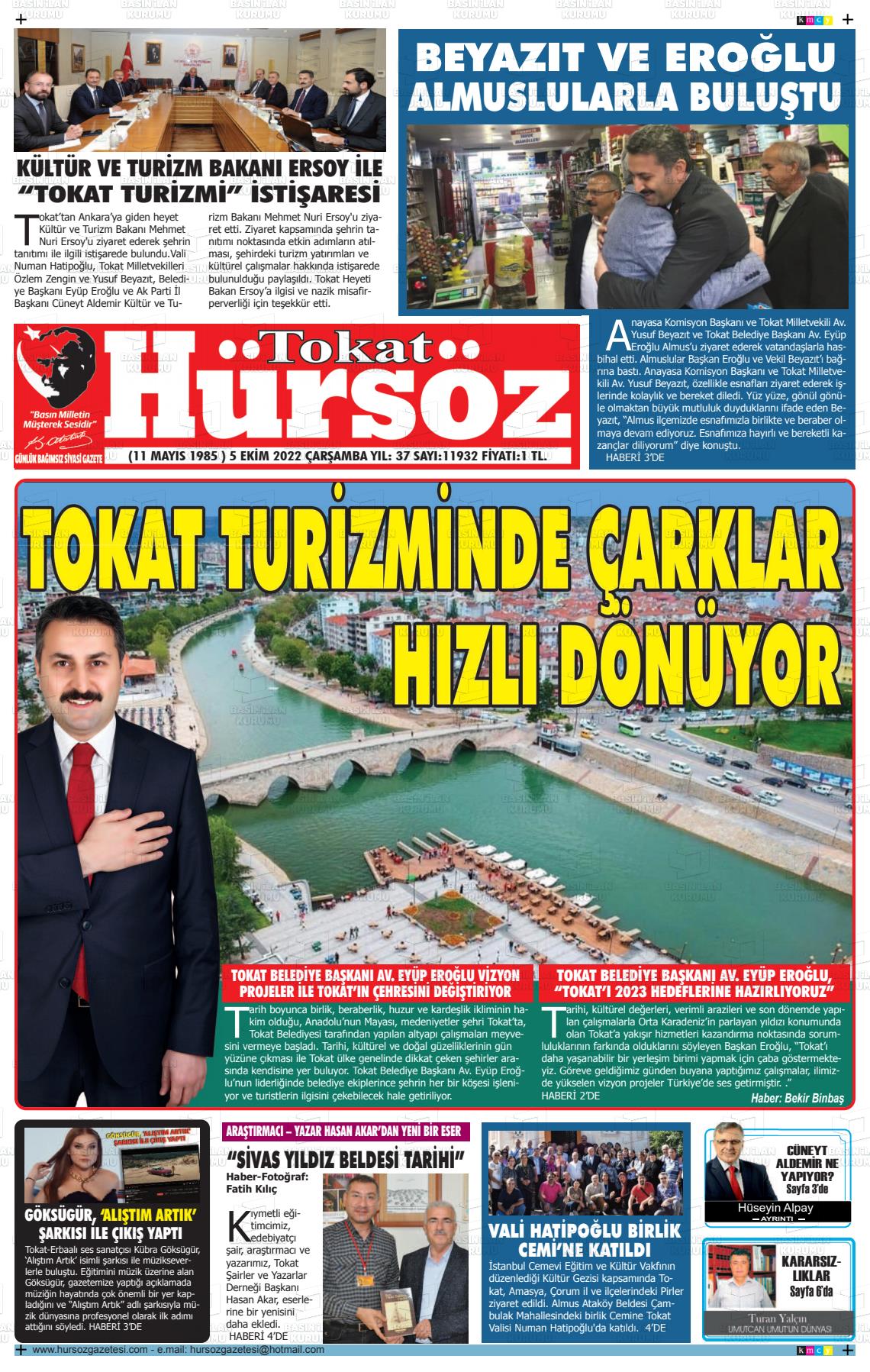 05 Ekim 2022 Hürsöz Gazete Manşeti