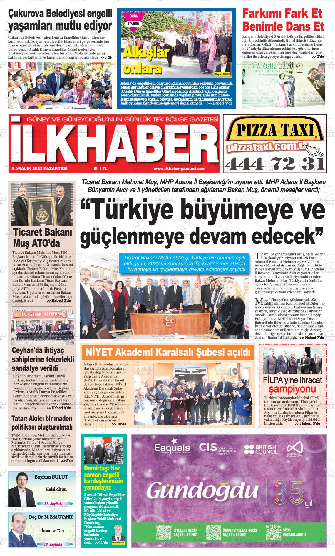05 Aralık 2022 İlk Haber Gazete Manşeti