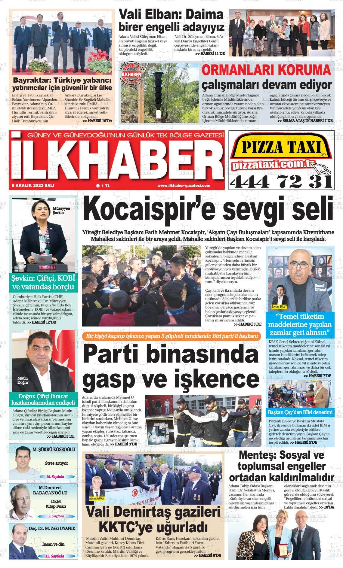 06 Aralık 2022 İlk Haber Gazete Manşeti