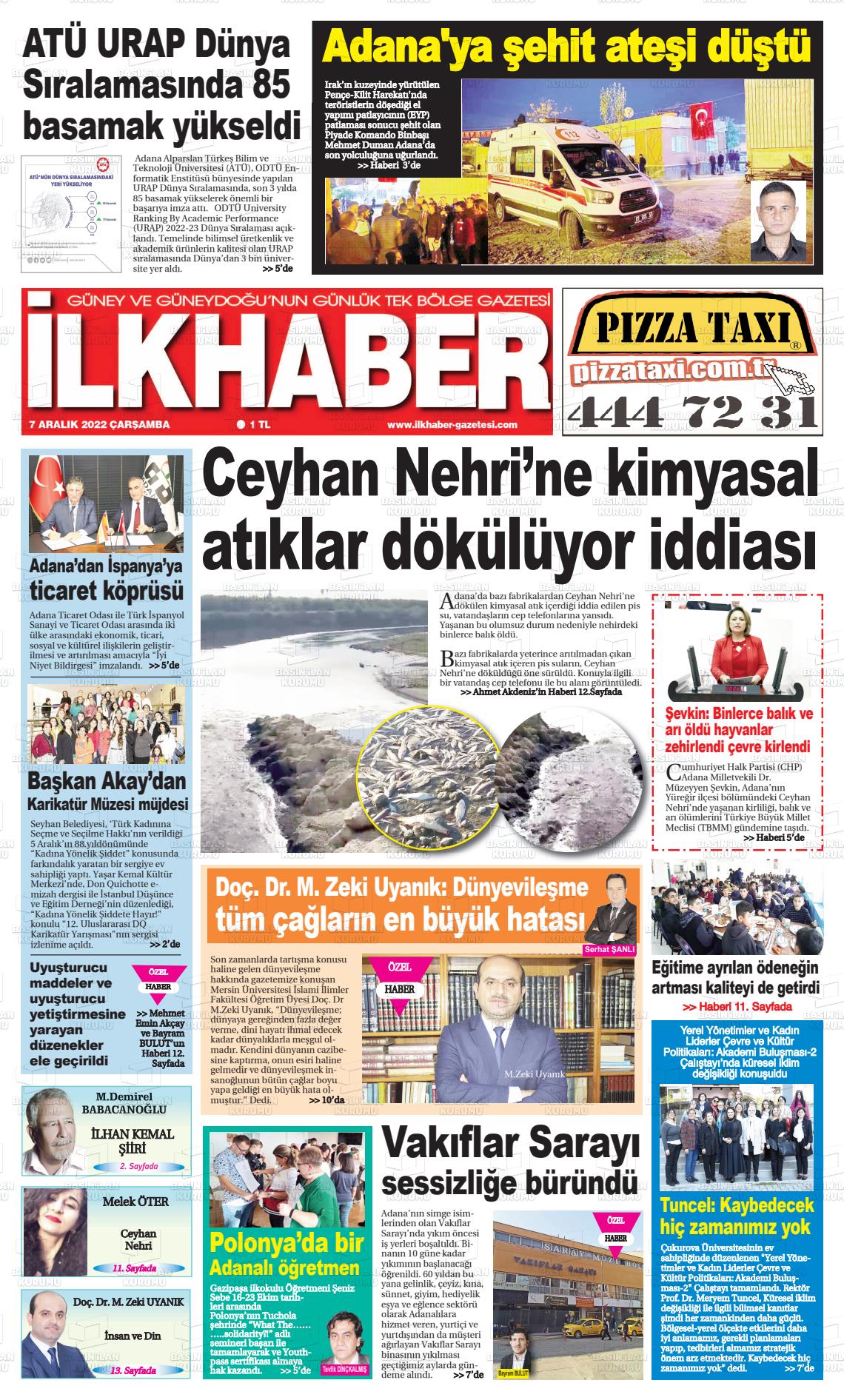 07 Aralık 2022 İlk Haber Gazete Manşeti