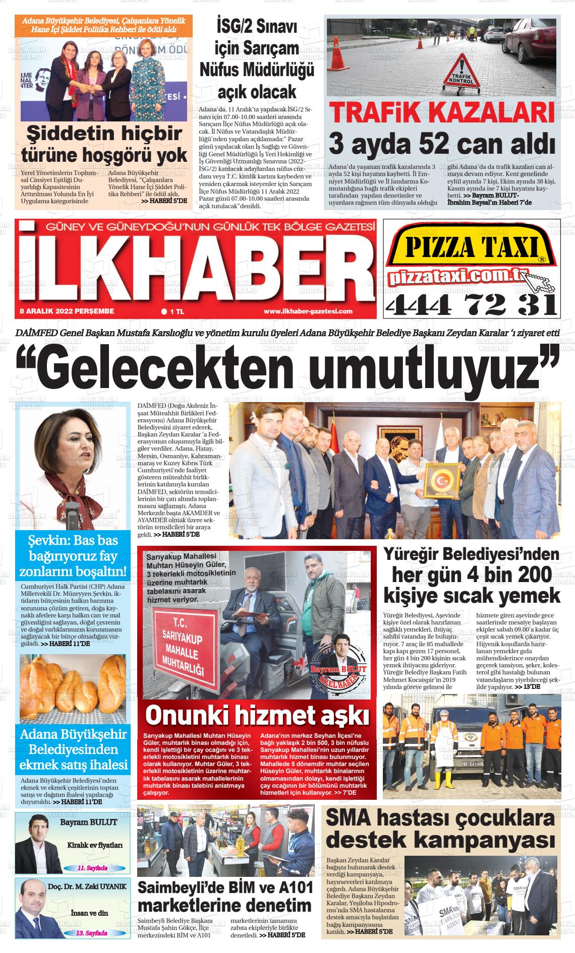 08 Aralık 2022 İlk Haber Gazete Manşeti