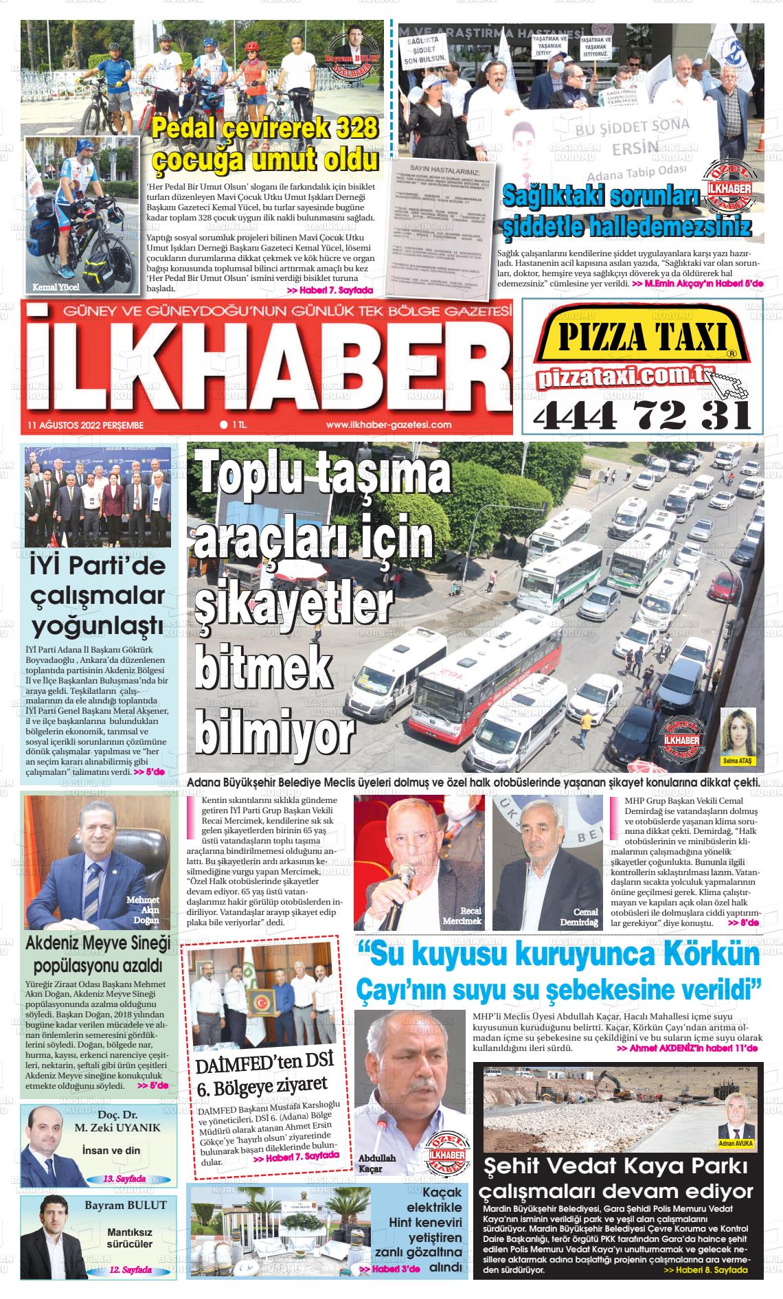 11 Ağustos 2022 İlk Haber Gazete Manşeti