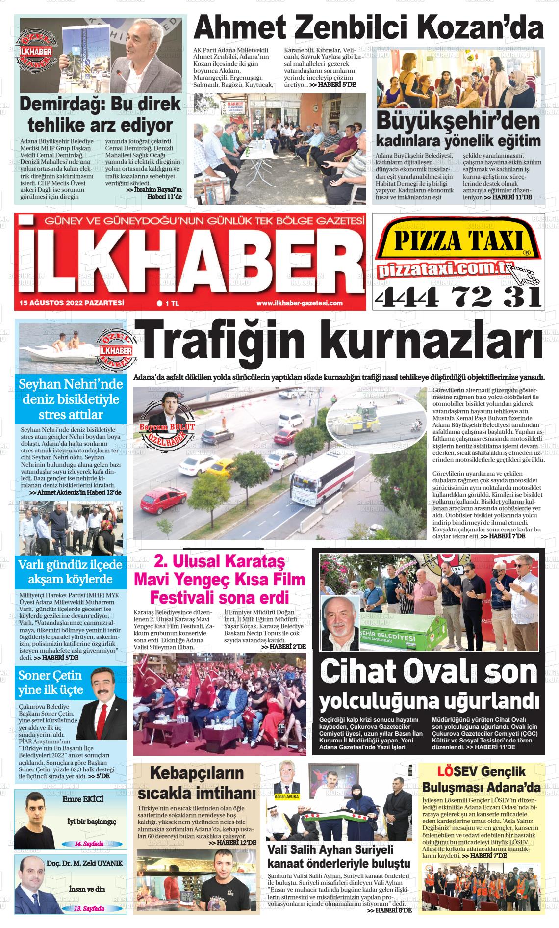 15 Ağustos 2022 İlk Haber Gazete Manşeti