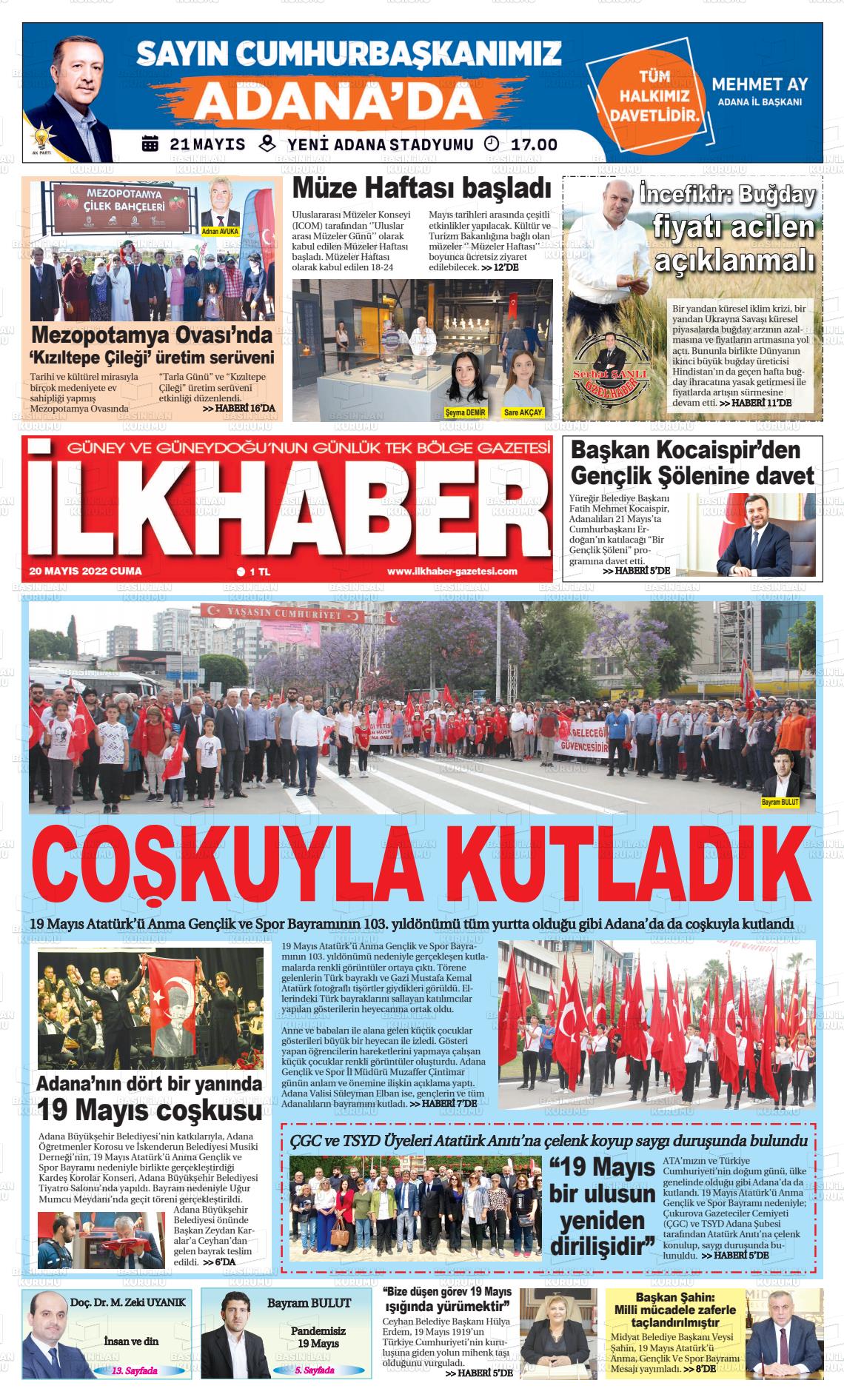 20 Mayıs 2022 İlk Haber Gazete Manşeti