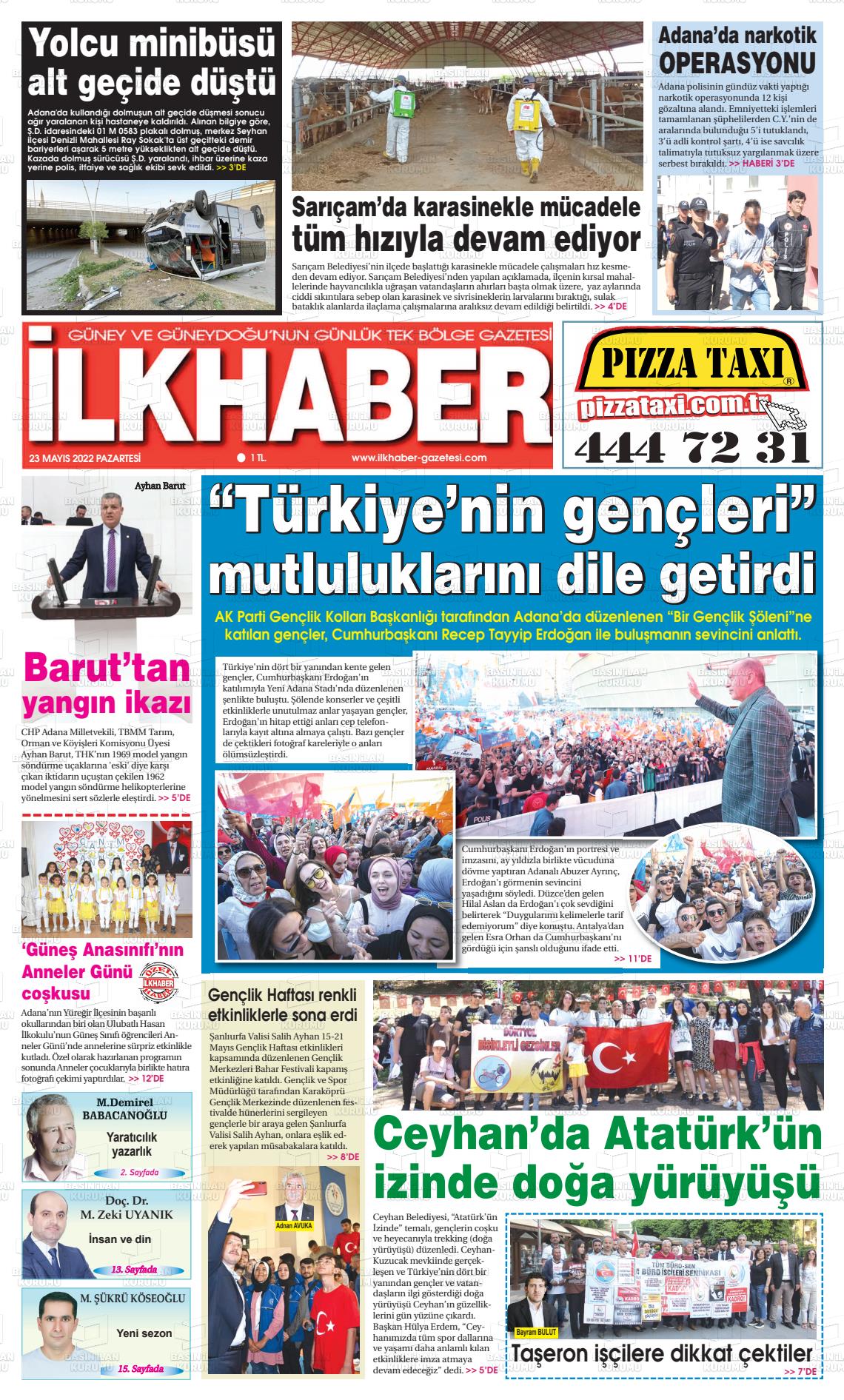 23 Mayıs 2022 İlk Haber Gazete Manşeti