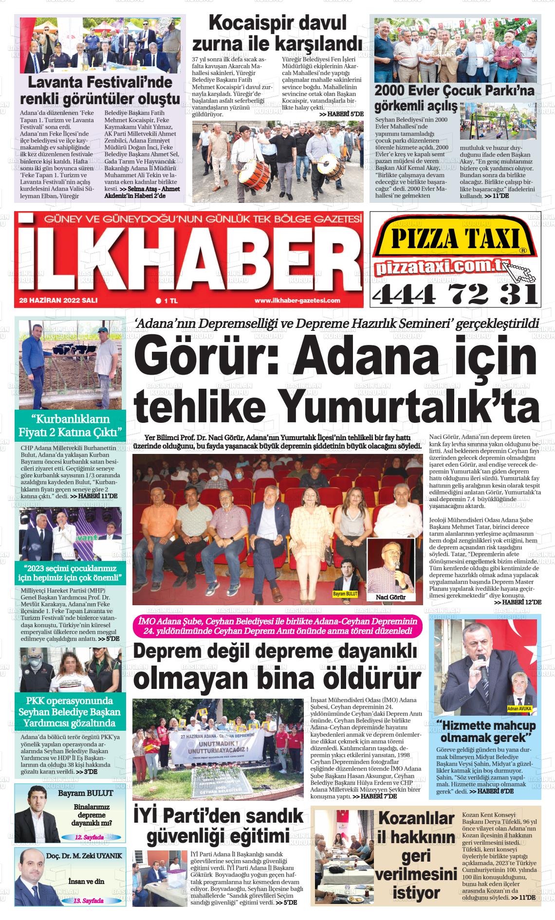 28 Haziran 2022 İlk Haber Gazete Manşeti