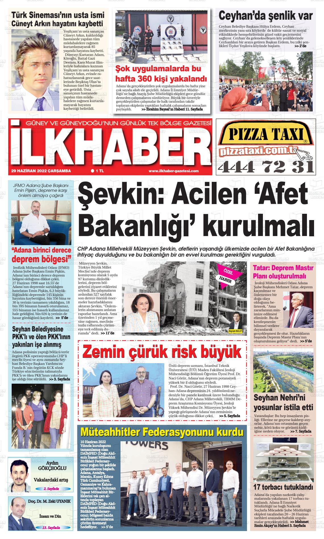 29 Haziran 2022 İlk Haber Gazete Manşeti