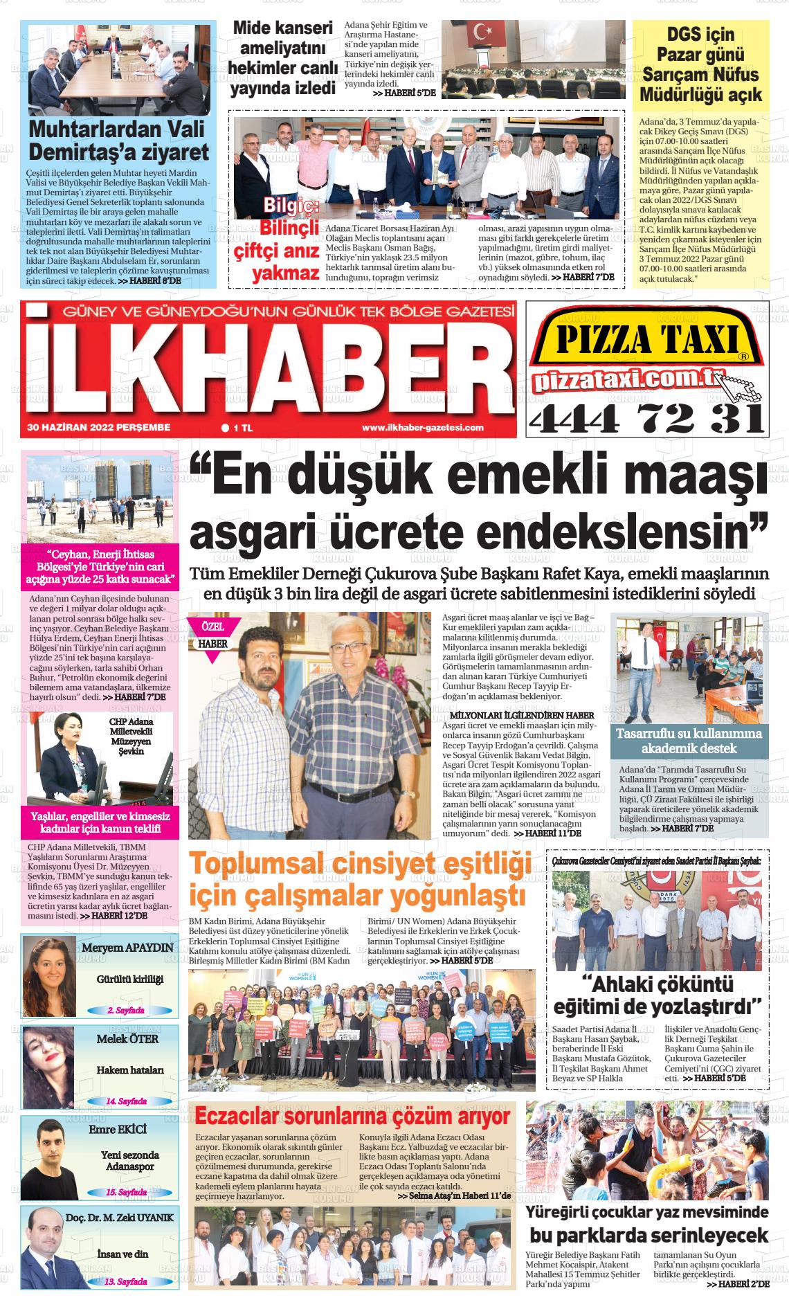 30 Haziran 2022 İlk Haber Gazete Manşeti