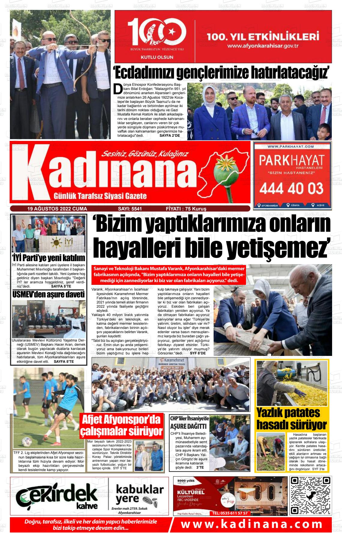 Kadınana Gazete Manşeti