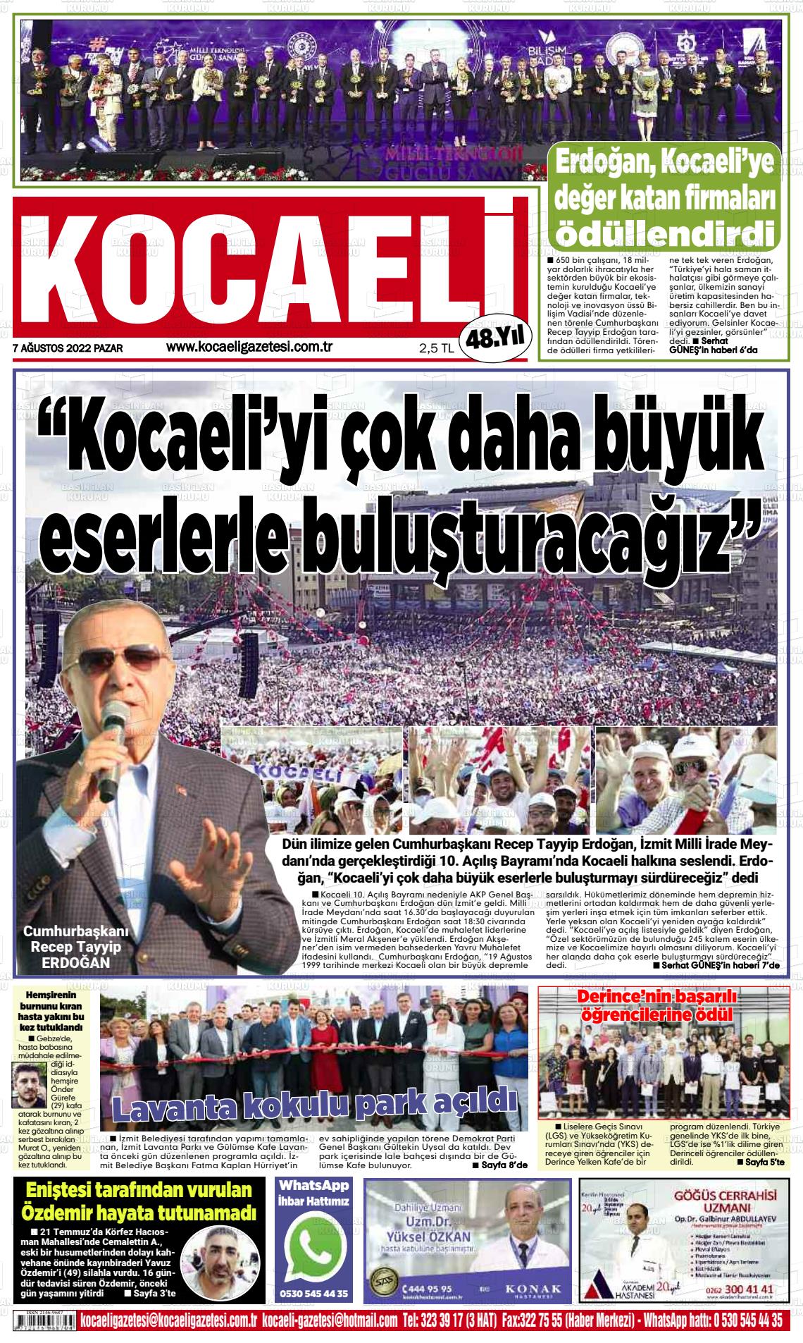 Kocaeli Gazete Manşeti