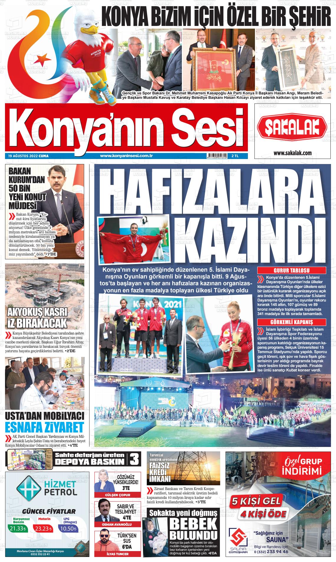 Konyanin Sesi Gazete Manşeti