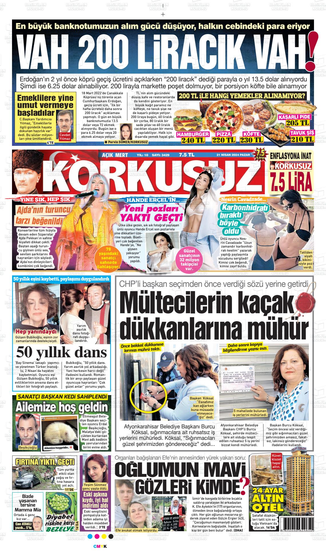 23 Mayıs 2024 Korkusuz Gazete Gazete Manşeti