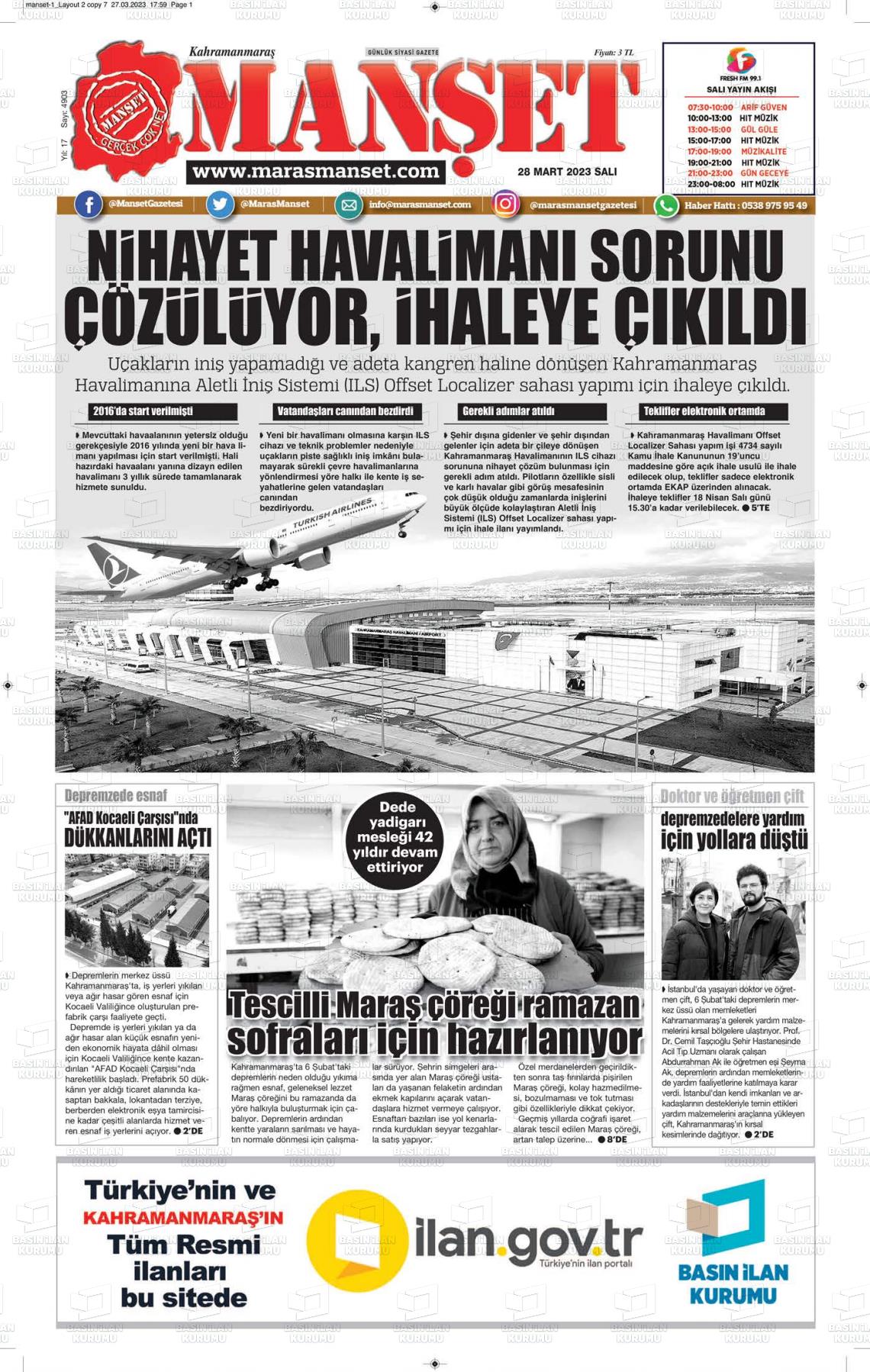 28 Mart 2023 Manşet Gazete Manşeti