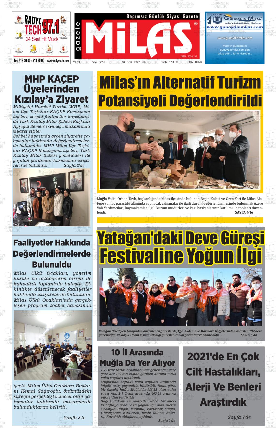 18 Ocak 2022 Gazete Milas Gazete Manşeti