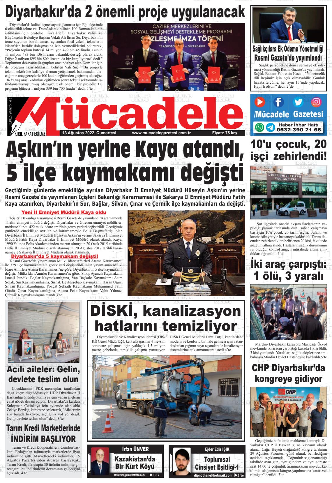 Mücadele Gazete Manşeti