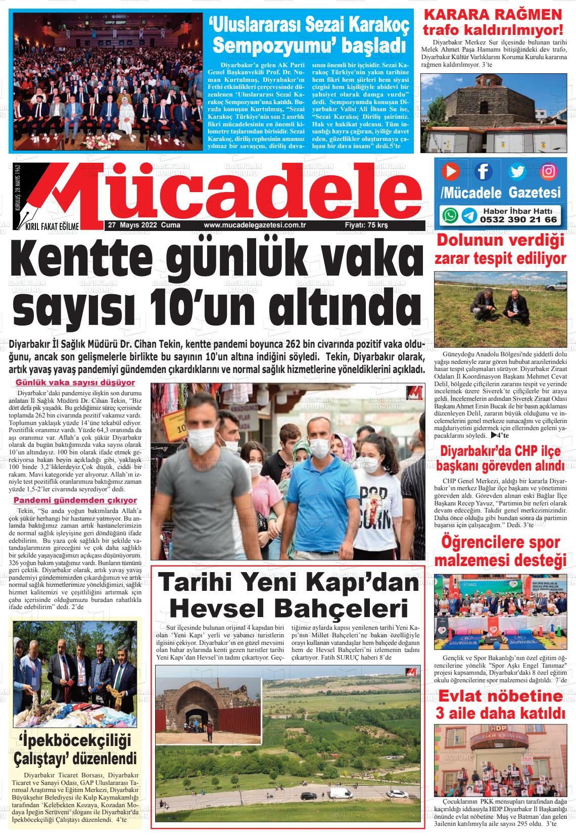 27 Mayıs 2022 Mücadele Gazete Manşeti
